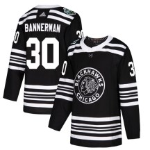 Chicago Blackhawks Men's Murray Bannerman Adidas Authentic Black 2019 Winter Classic Jersey
