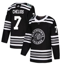 Chicago Blackhawks Men's Chris Chelios Adidas Authentic Black 2019 Winter Classic Jersey