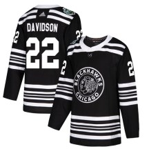 Chicago Blackhawks Men's Brandon Davidson Adidas Authentic Black 2019 Winter Classic Jersey