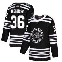 Chicago Blackhawks Men's Matthew Highmore Adidas Authentic Black 2019 Winter Classic Jersey