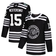 Chicago Blackhawks Men's Eric Nesterenko Adidas Authentic Black 2019 Winter Classic Jersey