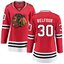 Chicago Blackhawks Women's ED Belfour Fanatics Branded Breakaway Red Home Jersey