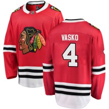 Chicago Blackhawks Men's Elmer Vasko Fanatics Branded Breakaway Red Home Jersey