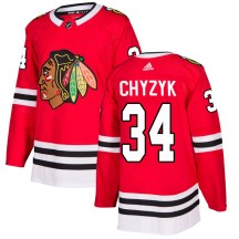 Chicago Blackhawks Men's Bryn Chyzyk Adidas Authentic Red Home Jersey