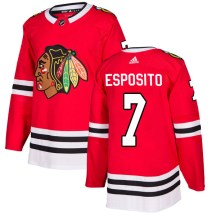 Chicago Blackhawks Men's Phil Esposito Adidas Authentic Red Home Jersey