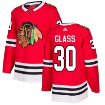 Chicago Blackhawks Men's Jeff Glass Adidas Authentic Red Home Jersey
