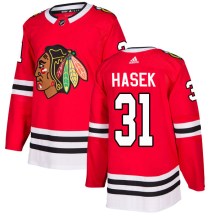Chicago Blackhawks Men's Dominik Hasek Adidas Authentic Red Home Jersey