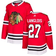 Chicago Blackhawks Men's Jeremy Langlois Adidas Authentic Red Home Jersey