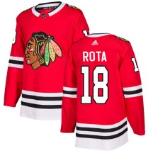 Chicago Blackhawks Men's Darcy Rota Adidas Authentic Red Home Jersey