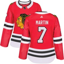 Chicago Blackhawks Women's Pit Martin Adidas Authentic Red Home Jersey