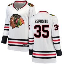 Chicago Blackhawks Women's Tony Esposito Fanatics Branded Breakaway White Away Jersey