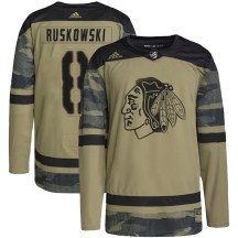 Chicago Blackhawks Youth Terry Ruskowski Adidas Authentic Camo Military Appreciation Practice Jersey