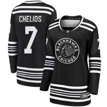 Chicago Blackhawks Women's Chris Chelios Fanatics Branded Premier Black Breakaway Alternate 2019/20 Jersey