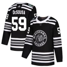 Chicago Blackhawks Youth Chris DeSousa Adidas Authentic Black 2019 Winter Classic Jersey
