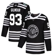 Chicago Blackhawks Youth Doug Gilmour Adidas Authentic Black 2019 Winter Classic Jersey