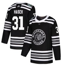 Chicago Blackhawks Youth Dominik Hasek Adidas Authentic Black 2019 Winter Classic Jersey