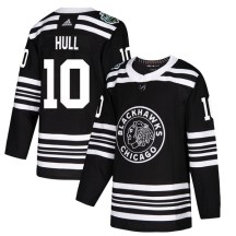 Chicago Blackhawks Youth Dennis Hull Adidas Authentic Black 2019 Winter Classic Jersey