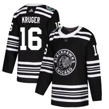 Chicago Blackhawks Youth Marcus Kruger Adidas Authentic Black 2019 Winter Classic Jersey