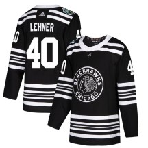 Chicago Blackhawks Youth Robin Lehner Adidas Authentic Black 2019 Winter Classic Jersey