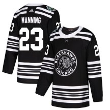 Chicago Blackhawks Youth Brandon Manning Adidas Authentic Black 2019 Winter Classic Jersey
