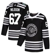 Chicago Blackhawks Youth Jacob Nilsson Adidas Authentic Black 2019 Winter Classic Jersey