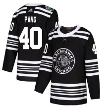 Chicago Blackhawks Youth Darren Pang Adidas Authentic Black 2019 Winter Classic Jersey