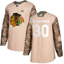 Chicago Blackhawks Youth Murray Bannerman Adidas Authentic Camo Veterans Day Practice Jersey