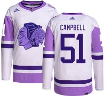 Chicago Blackhawks Men's Brian Campbell Adidas Authentic Hockey Fights Cancer Jersey