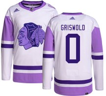 Chicago Blackhawks Men's Clark Griswold Adidas Authentic Hockey Fights Cancer Jersey