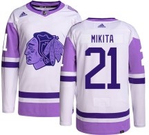 Chicago Blackhawks Men's Stan Mikita Adidas Authentic Hockey Fights Cancer Jersey