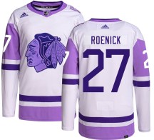 Chicago Blackhawks Men's Jeremy Roenick Adidas Authentic Hockey Fights Cancer Jersey