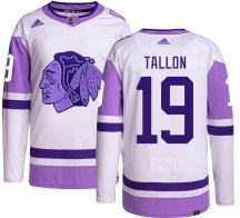 Chicago Blackhawks Men's Dale Tallon Adidas Authentic Hockey Fights Cancer Jersey