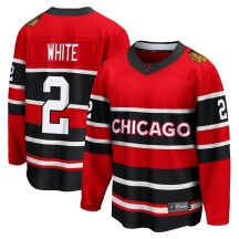 Chicago Blackhawks Men's Bill White Fanatics Branded Breakaway White Red Special Edition 2.0 Jersey