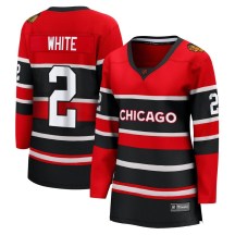 Chicago Blackhawks Women's Bill White Fanatics Branded Breakaway White Red Special Edition 2.0 Jersey