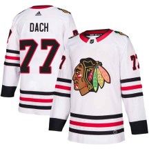 Chicago Blackhawks Men's Kirby Dach Adidas Authentic White Away Jersey
