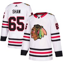 Chicago Blackhawks Men's Andrew Shaw Adidas Authentic White Away Jersey