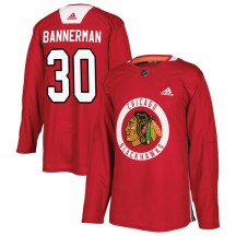 Chicago Blackhawks Youth Murray Bannerman Adidas Authentic Red Home Practice Jersey