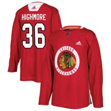 Chicago Blackhawks Youth Matthew Highmore Adidas Authentic Red Home Practice Jersey