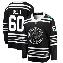 Chicago Blackhawks Youth Collin Delia Fanatics Branded Breakaway Black 2019 Winter Classic Jersey