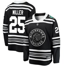 Chicago Blackhawks Youth Drew Miller Fanatics Branded Breakaway Black 2019 Winter Classic Jersey