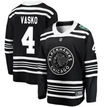 Chicago Blackhawks Youth Elmer Vasko Fanatics Branded Breakaway Black 2019 Winter Classic Jersey