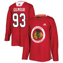 Chicago Blackhawks Men's Doug Gilmour Adidas Authentic Red Home Practice Jersey