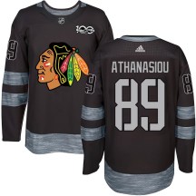 Chicago Blackhawks Men's Andreas Athanasiou Authentic Black 1917-2017 100th Anniversary Jersey