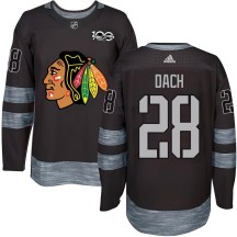 Chicago Blackhawks Youth Colton Dach Authentic Black 1917-2017 100th Anniversary Jersey