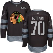 Chicago Blackhawks Youth Cole Guttman Authentic Black 1917-2017 100th Anniversary Jersey