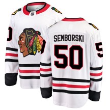 Chicago Blackhawks Youth Eric Semborski Fanatics Branded Breakaway White Away Jersey