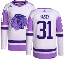 Chicago Blackhawks Youth Dominik Hasek Adidas Authentic Hockey Fights Cancer Jersey