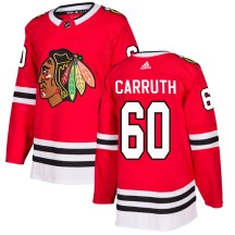 Chicago Blackhawks Youth Mac Carruth Adidas Authentic Red Home Jersey