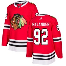 Chicago Blackhawks Youth Alexander Nylander Adidas Authentic Red Home Jersey