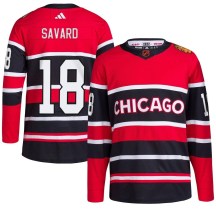 Chicago Blackhawks Men's Denis Savard Adidas Authentic Red Reverse Retro 2.0 Jersey